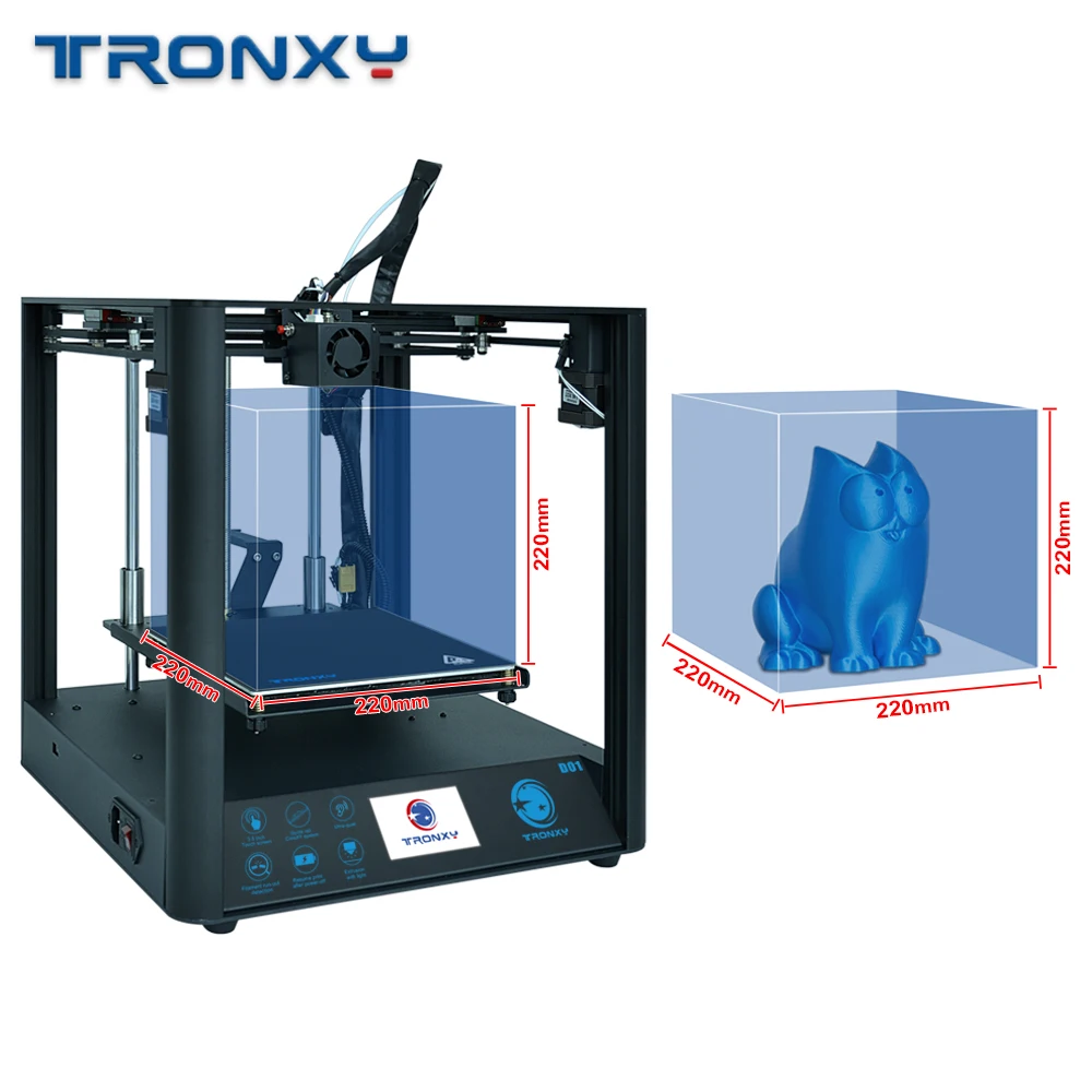 

TRONXY D01 3D Printer DIY CoreXY TITAN Extruder Core XY Industrial Linear Guide Rail 3D Machine 3.5 inch Touch Screen