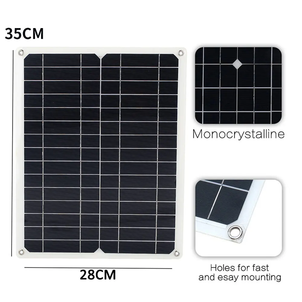 Энергосберегающая монокристаллическая солнечная панель кремния DIY путешествия 12 В 15 Вт USB крокодил клип открытый кемпинг Солнечный свет солнечной батареи