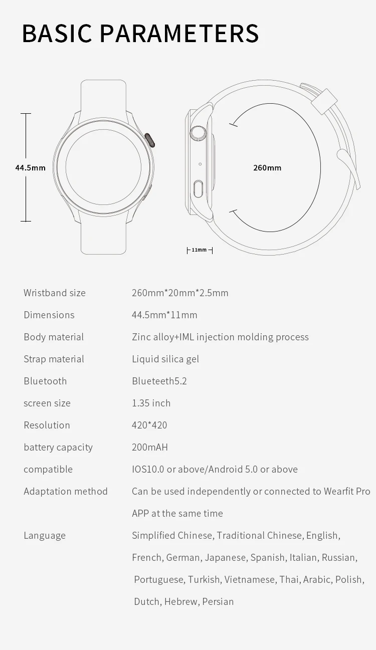 Smart Watch Smartwatch HW66 AMOLED 1.35 Inch HD Screen Bluetooth Dial Call Heart Rate Monitor Women pk huawei GT3 GTR 3 GTS 2