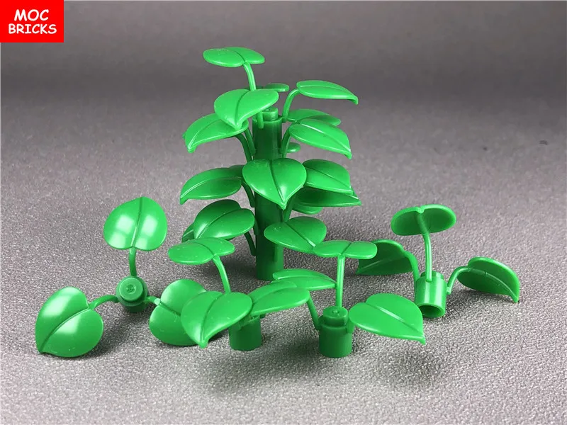 10 шт./лот MOC кирпичи стебель цветка растения 1x1x2/3 с 3 большими отсеками 6225