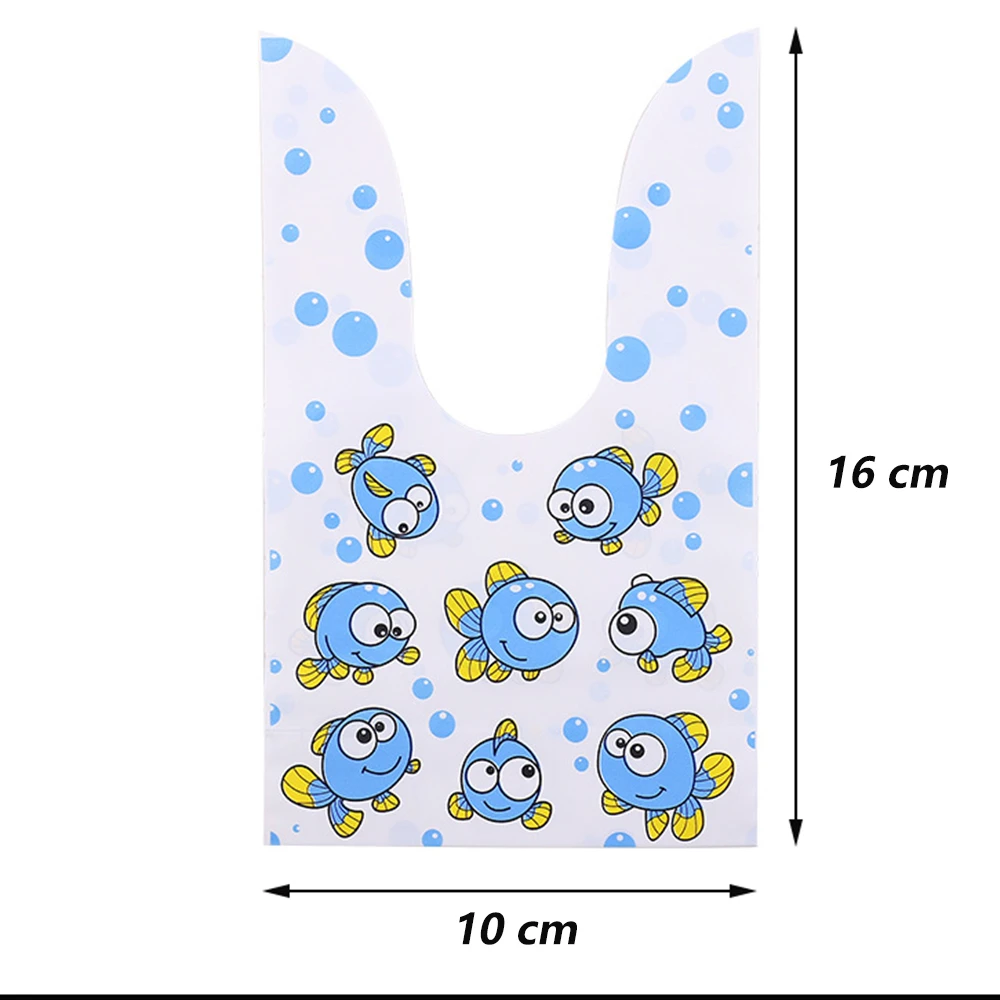 50 Pieces/batch Easter Cute Bunny Ear Bag Cookies Plastic Bags & Candy Gift Bags Cookies Snacks Baking Packaging Party Supplies