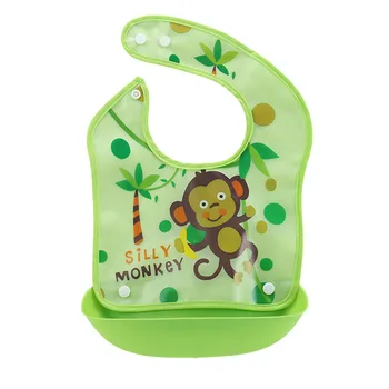 

Cartoon Baby Bibs Waterproof Silicone Bib Feeding Towel Adjustable Cloths Bandana for Newborn Cute Cartoon Print Kid Feeding