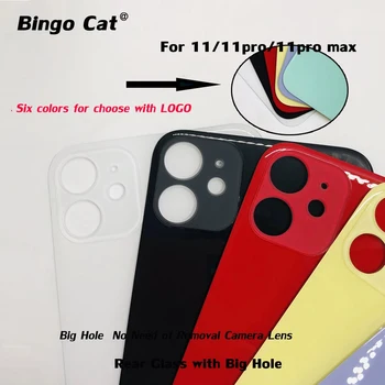 

10pc EU Version CE Writing Big Hole Battery Rear Housing Glass For 11 pro max Back Housing Battery Door Case Replacement