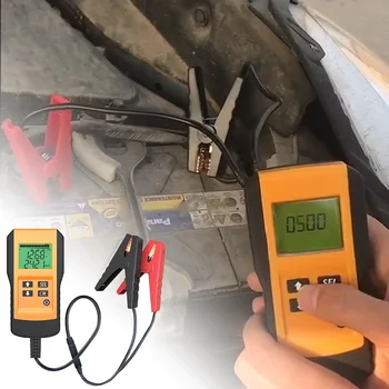 

LCD Display Ohm Tester Accurate Backlight Digital CCA Voltage Portable Lead Acid Car Battery Analyzer Charging System 12V