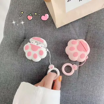 

Cute cat's paw for airpods 12 Soft Silicone Case Wireless Bluetooth Headset Protective Cover Sleeve Anti Fall Anti Shock