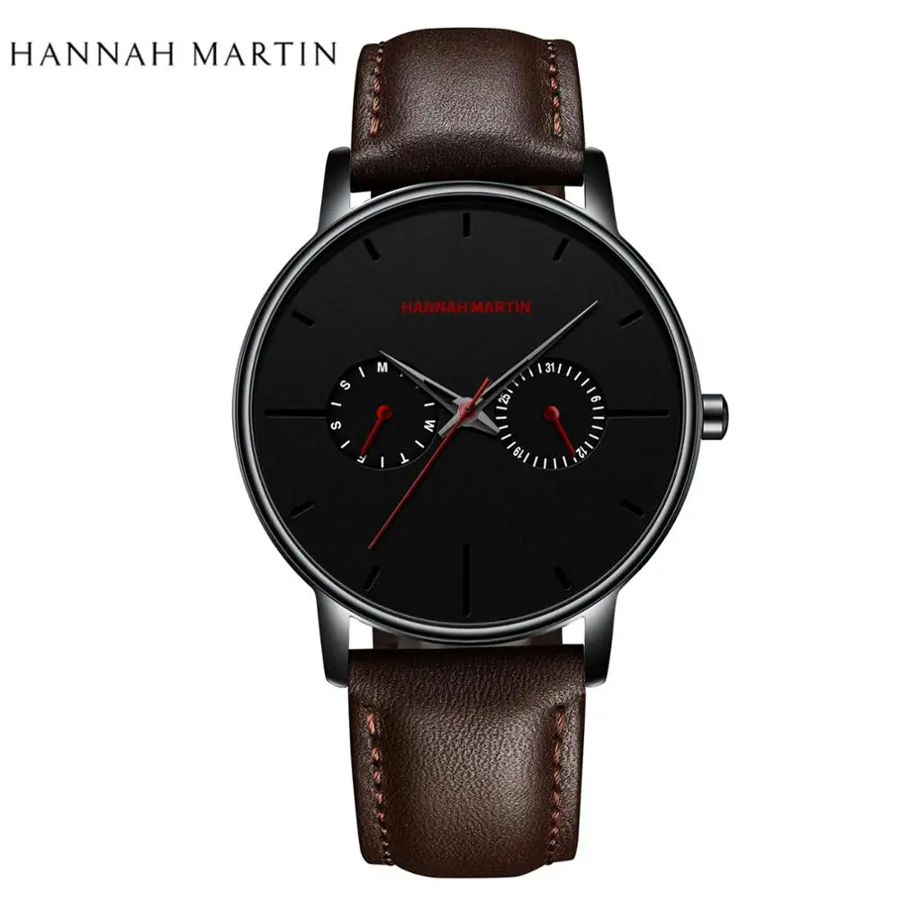 New Simple Classic Multi-function Business Casual Owl Waterproof Wristwatch Male Quartz Top Brand Luxury Watches For Men - Цвет: HM-150PZ