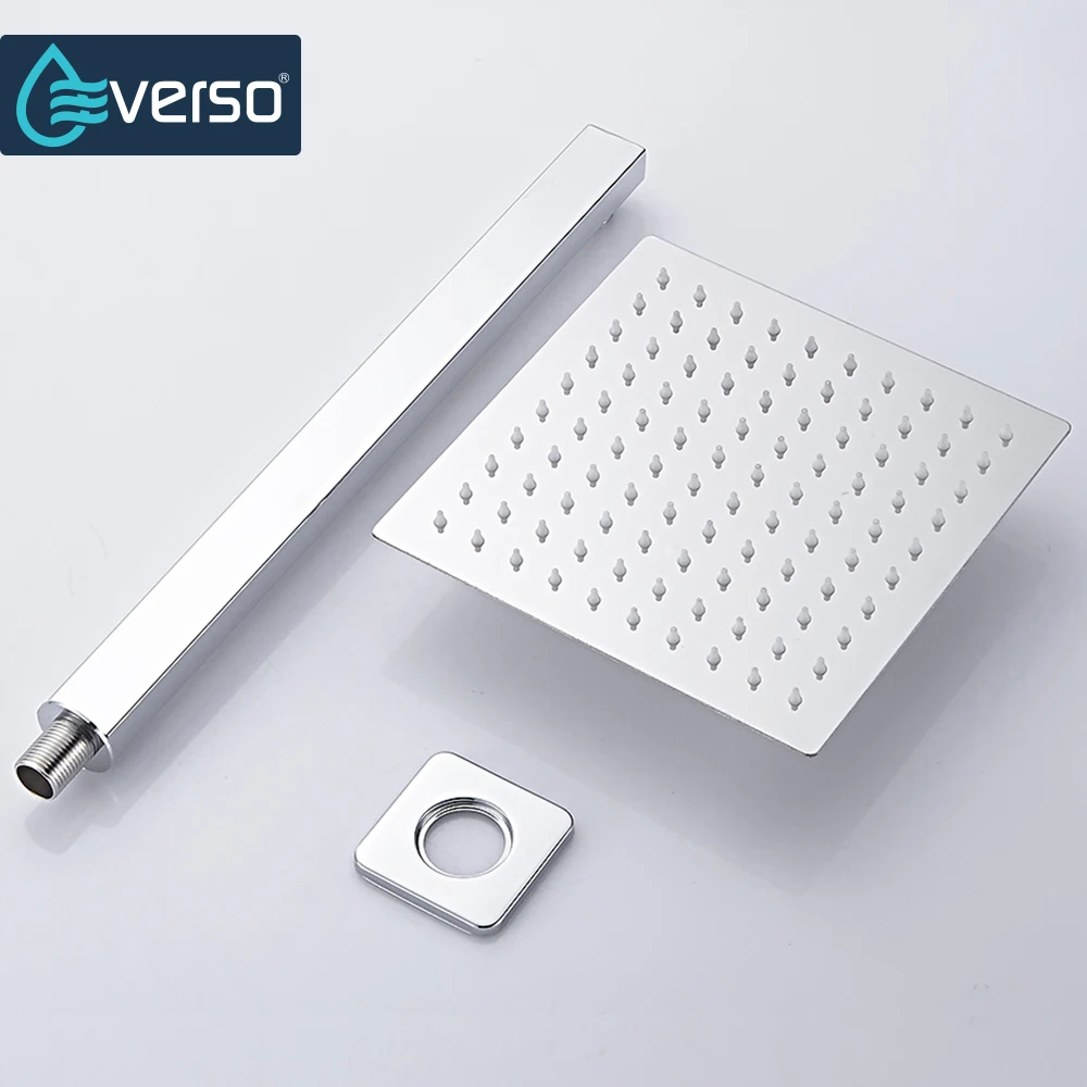 EVERSO 12/10/8/6/4 дюймов дождевая насадка для душа из нержавеющей стали ультратонкая с