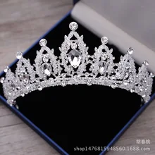 Головной убор Корона для невесты Стиль сплав кристалл аксессуары для волос Свадебные аксессуары корейский стиль свадебные аксессуары