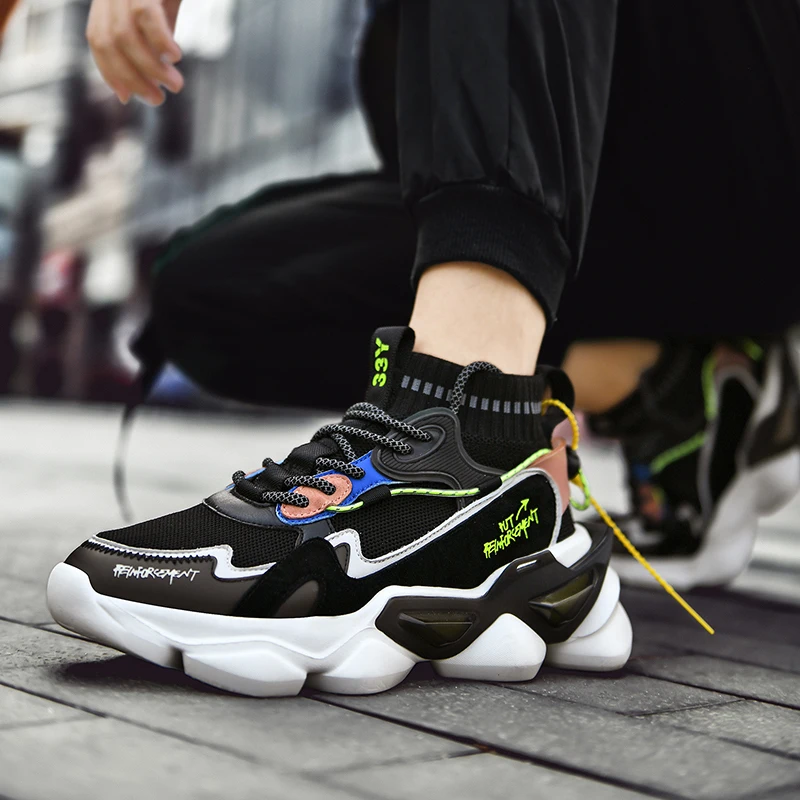 Men's socks shoes running shoes comfortable breathable mesh casual sports shoes outdoor sports non-slip wear-resistant sports sh