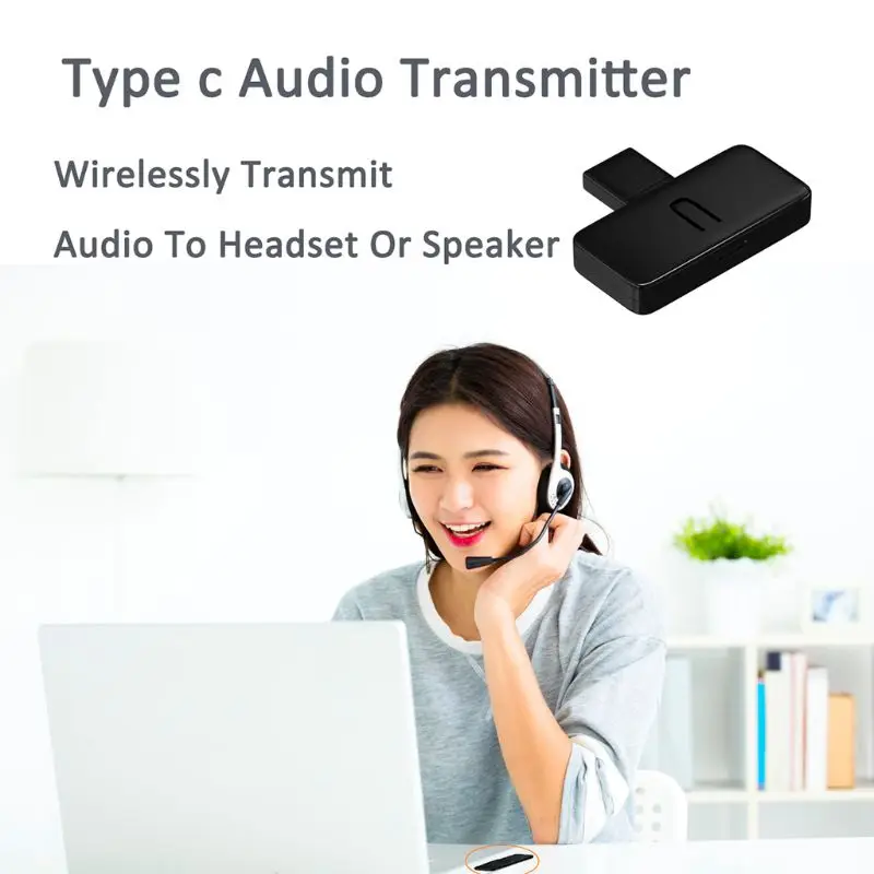 Mini Type C Bluetooth AUdio USB Transceiver Low Latency Speaker Adapter Transmitter Headphone Converter for Switch PS4 PC Phone