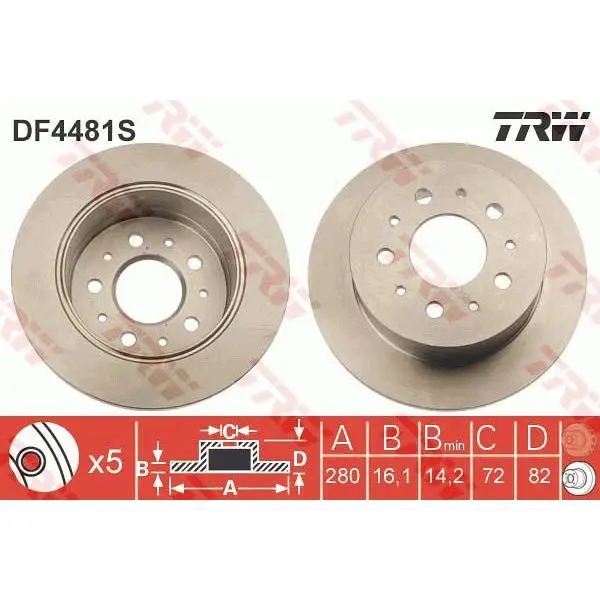 Диск тормозной заднийCitroen Jumper,Fiat Ducato,Peugeot Boxer 2