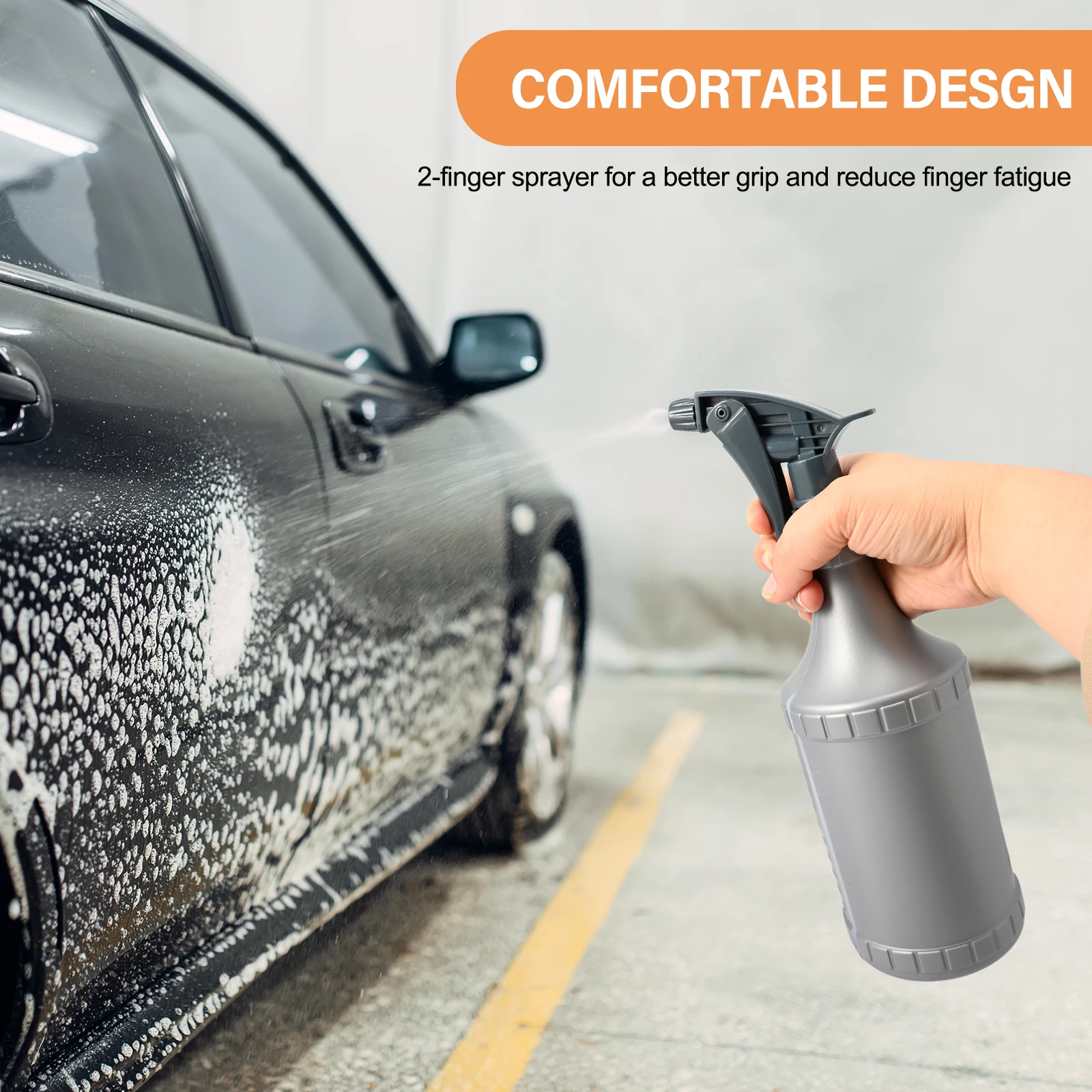 EHDIS Car Household Cleaning Water Spray Bottle 900ml Plastic Sprayer Bottle Window Tint Washer Glass Auto Washing Spray Cleaner