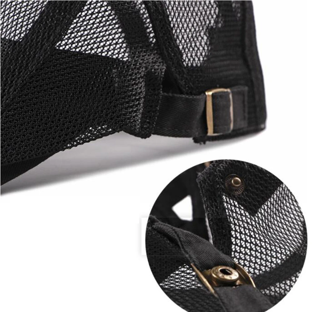Men Women Mesh Summer Style Plaid Berets Caps Grain Cotton Gatsby Cap Unisex Ivy Hat Golf Driving Summer Sun Flat Cabbie Newsboy beret hat newsboy cap newsboy hat woolen beret