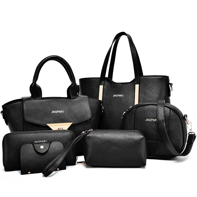 

2019 Western Style Autumn And Winter on New Style WOMEN'S Bag Different Size Bags Six Pieces Set WOMEN'S Bag Handbag Shoulder Bi