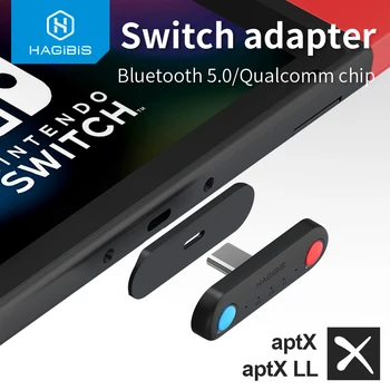 

Hagibis Bluetooth Transmitter for Nintendo Switch Bluetooth 5.0 Wireless Audio Adapter APTX LL Receiver for NS Switch Lite PS4