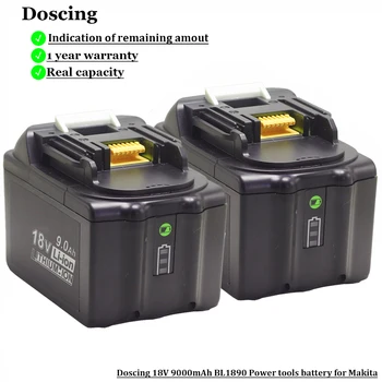 

Doscing The Newest 9.0A Lithium ion Rechargeable Replacement for Makita 18V Battery BL1850 BL1830 BL1860 LXT400 Cordless Drills
