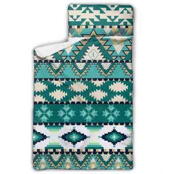 

Aztecs Green Nap Mat with Pillow for Toddler Boys and Girls Ideal for Daycare and Preschool