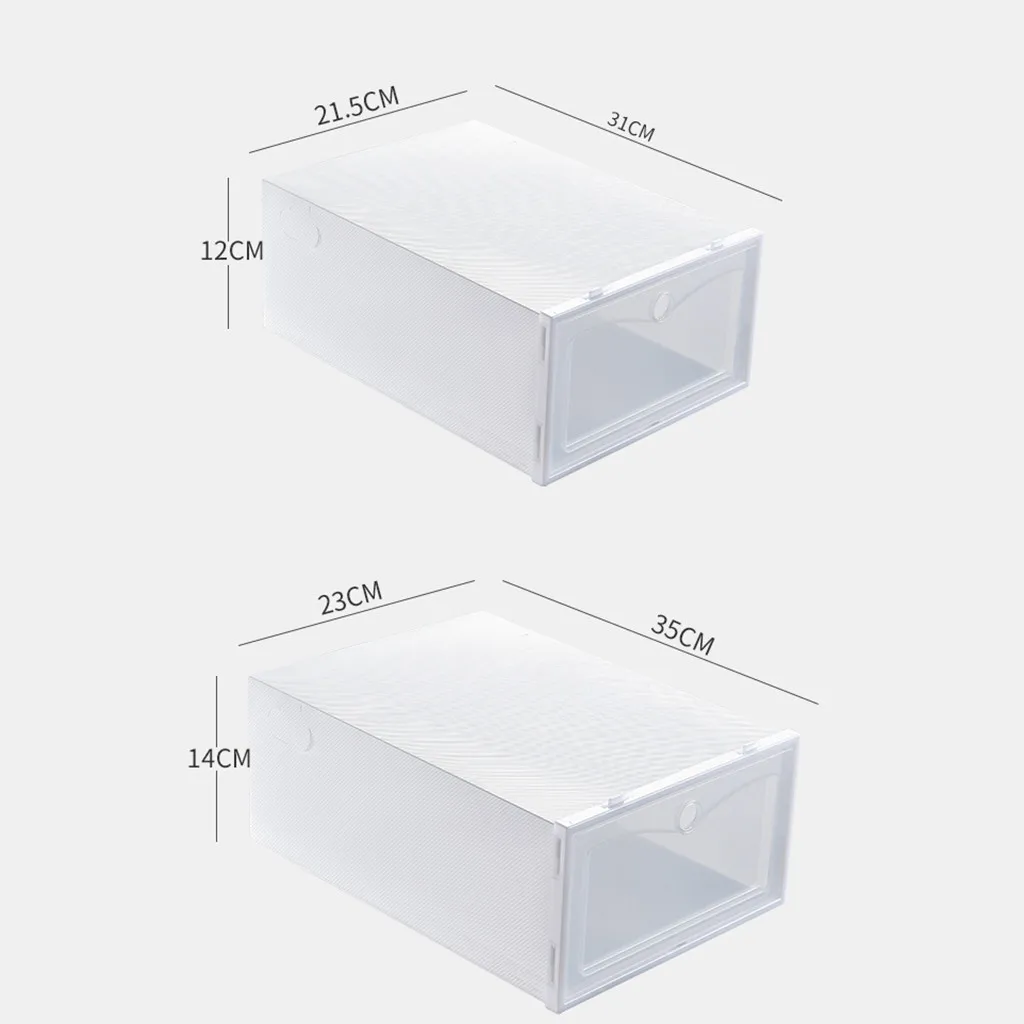 1 шт., складная прозрачная коробка для хранения обуви, Пластиковый Штабелируемый органайзер для обуви, хранение, штабелирование, экономия пространства, мастер-кроссовки