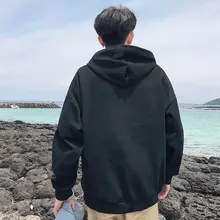 2021 outono e inverno nova moda cor sólida em branco com capuz masculino solto casual casal moda hedging plush sweater masculino