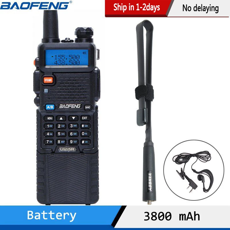 Walkie-Talkie Cb-Radio Uv82 Baofeng uv-5r Dual-Band UV5R Portable 3800 UHF 400-520mhz