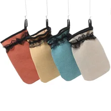 2 шт перчатки для душа и ванной отшелушивающие для мытья кожи спа массаж тела Душ скруббер перчатки EY669