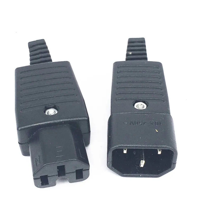 

250v 10a IEC320 C13 C14 C15 AC PDU UPS wired power outlet inline cable assemble install electrical Panel Receptacle AC socket