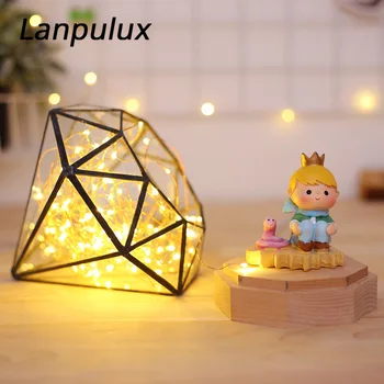 

Lanpulux Romantic Night Lamp Doll Geometry Warm White Indoor Girl Children Bedroom Decoration Creative Gifts Bedside Lamp