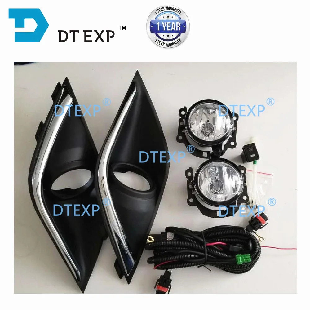 2015-2020 fog lamp with bulb for airtrek fog lights set for outlander with chrome cover wire switch buttons free bulbs