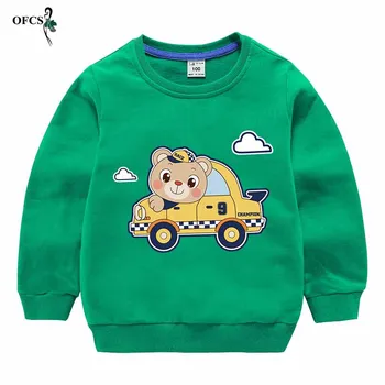 

Children Hoodies Sweatshirts Boys Girl Kids Cartoon Print Cotton Pullover Tops Baby Boys Casual Autumn Retail Clothes 2-12 Years