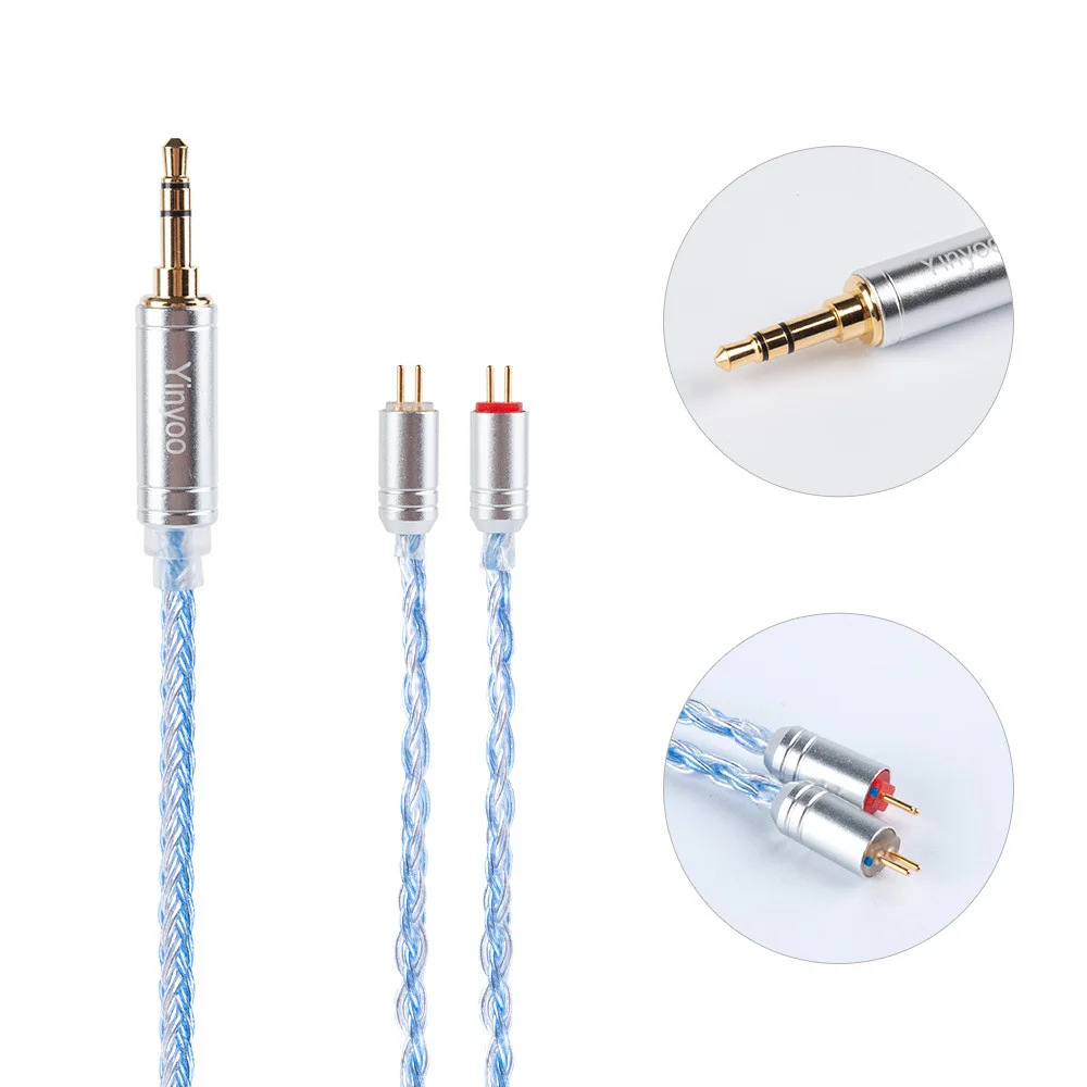 Yinyoo 16 Ядро высокой чистоты посеребренный кабель 2,5/3,5/4,4 мм с MMCX/2PIN/QDC разъем для ZS10 Pro AS16 AS12 ZSN PRO ZSX C12