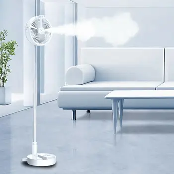 

USB Eletric Fan Humidifying Hydration Water Spray Fan Lamp light Fan night Retractable Desk Folding Fan Portable Telescopic H7Q4