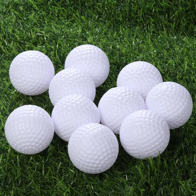 Pcs white hdpe golf ball light weight practice golf balls flexible true flight air ball indoor