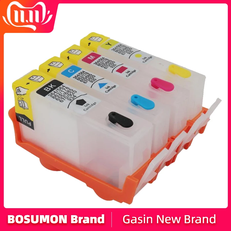 Bosumon 564XL Refillable Ink Cartridge With Chip for HP564 xl For HP C309a 5510 6510 7510 B209 C310a C310b C310c C410a C41 | Компьютеры и