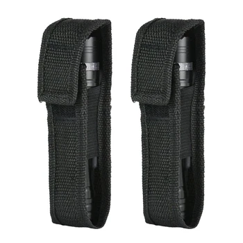 

2Pcs Outdoor Nylon Flashlight Pouch Torch Holster Portable Utility Bag Multi-function Case for Hunting Camping Climbing Bags