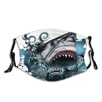 

Shark Attack Non-Disposable Mouth Face Mask with Filter Dustproof Mask Protection Mask Respirator Mouth Muffle