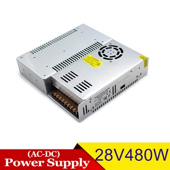 

DC Power Supply 28V 17.1A 480W Driver Transformer 220V 110V AC To DC28V SMPS For LED Lighting Monitor CCTV Machinery Equipment