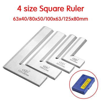 

Machinist Precision Knife Edge Square Ruler 90 Degree Right Angle Ruler Engineer Measuring Tool 63x40/80x50/100x63/125x80mm