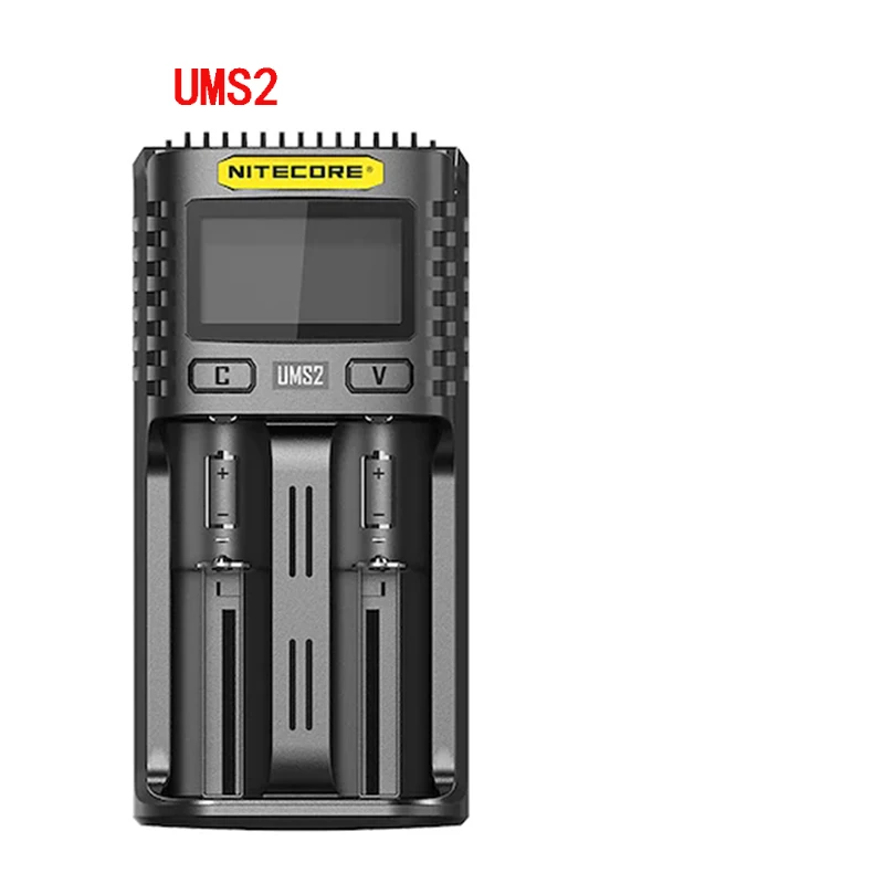 NITECORE UMS4 UMS2 VC4 LCD Smart Battery Charger for Li-ion/IMR/INR/ICR/LiFePO4 18650 14500 26650 AA 3.7 1.2V 1.5V Batteries D4 lithium battery charger 12v Chargers