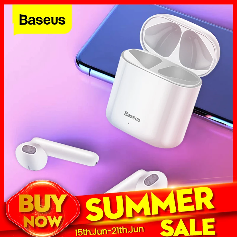 Baseus W09 TWS Wireless Bluetooth Earphone Ear Bud Bluetooth 5.0 Headphone True Wireless Earbuds Headset For Phone iPhone Xiaomi|Bluetooth Earphones & Headphones| - AliExpress