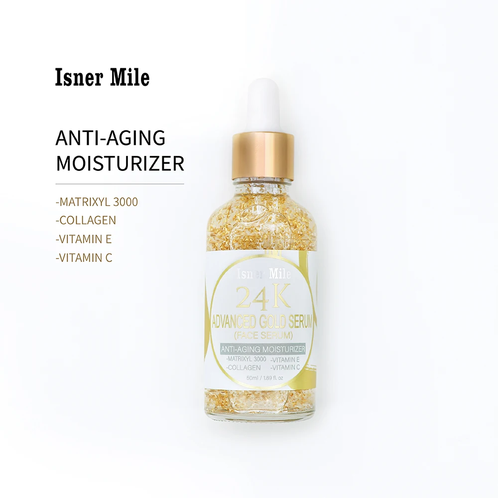 

ISNER MILE 24K Advanced Gold Serum Anti-wrinkle Firming Whitening Essence Anti-aging Face Serum Moisturizing Brighten Skin Care