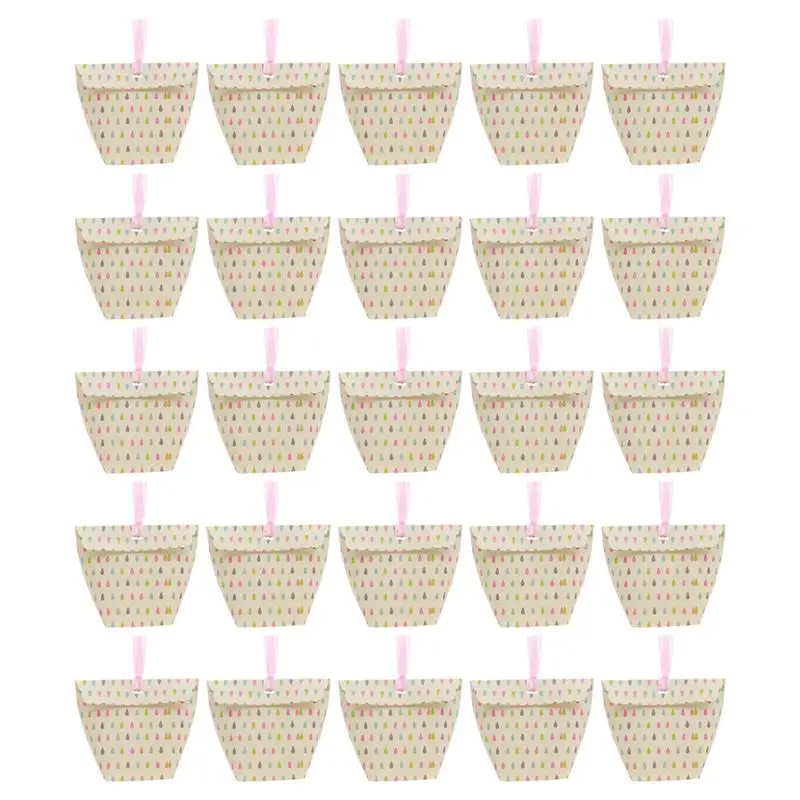 25pcs Delicate Candy Box Gift Wrapping Case Fashion Presents Ribbon For Party Festival Without Tag |