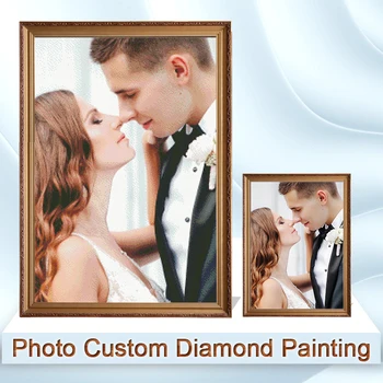 

Photo Custom 5D Diamond Painting Full Square / Round Drill Diamond Embroidery Sales Wedding Photo Decoration 014