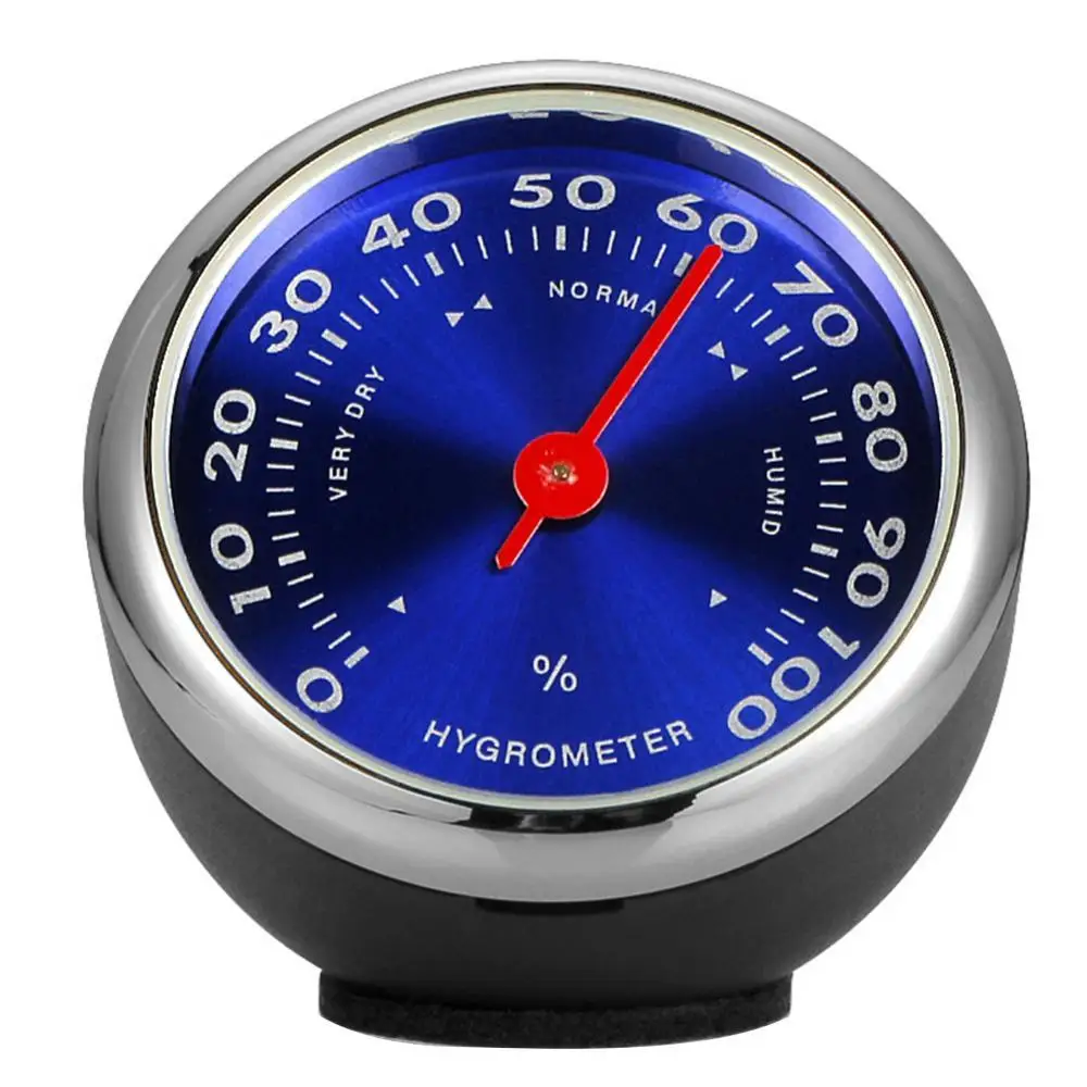 Mini Car Dashboard Thermometer Hygrometer Mechanical Ornament Auto