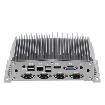 

N4200 CPU fanless mini pc onboard 8GB RAM+128GB SSD 2 ethernet ports mini pc with 6*USB