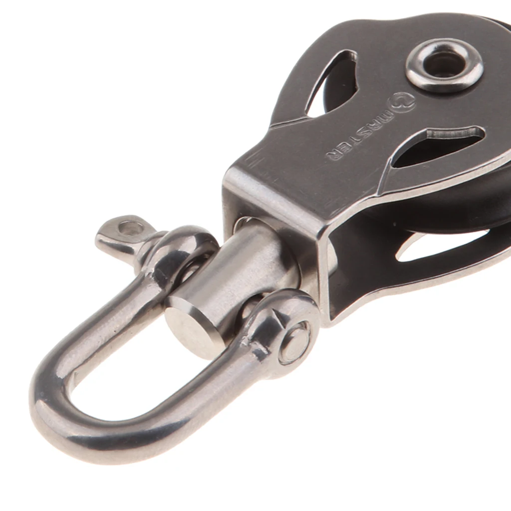 Swivel 22mm Single Pulley Bearing Block for Marine Wire Rope Sailing Boat