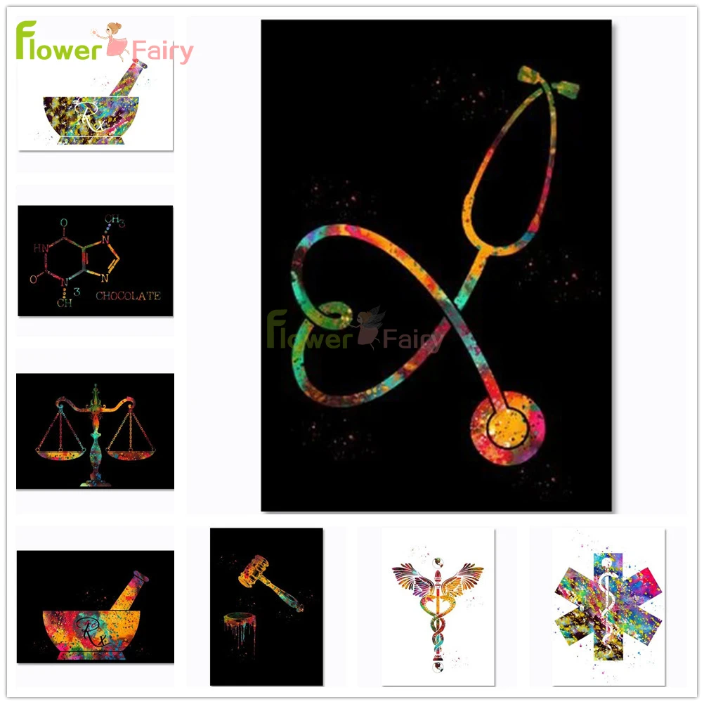 

Chemistry Experiment Balance Nordic Poster Medicine Biology Wall Art Canvas Painting Wall Pictures For Living Room Unframed