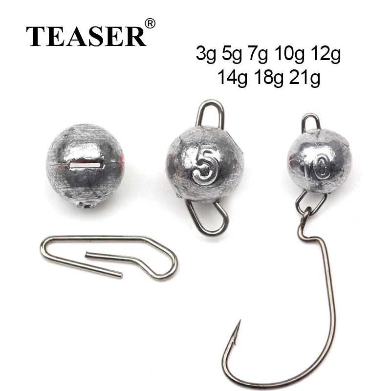 TEASER50pcsCarpFishingSinkersWeight3g21gSinkerHookConnector
