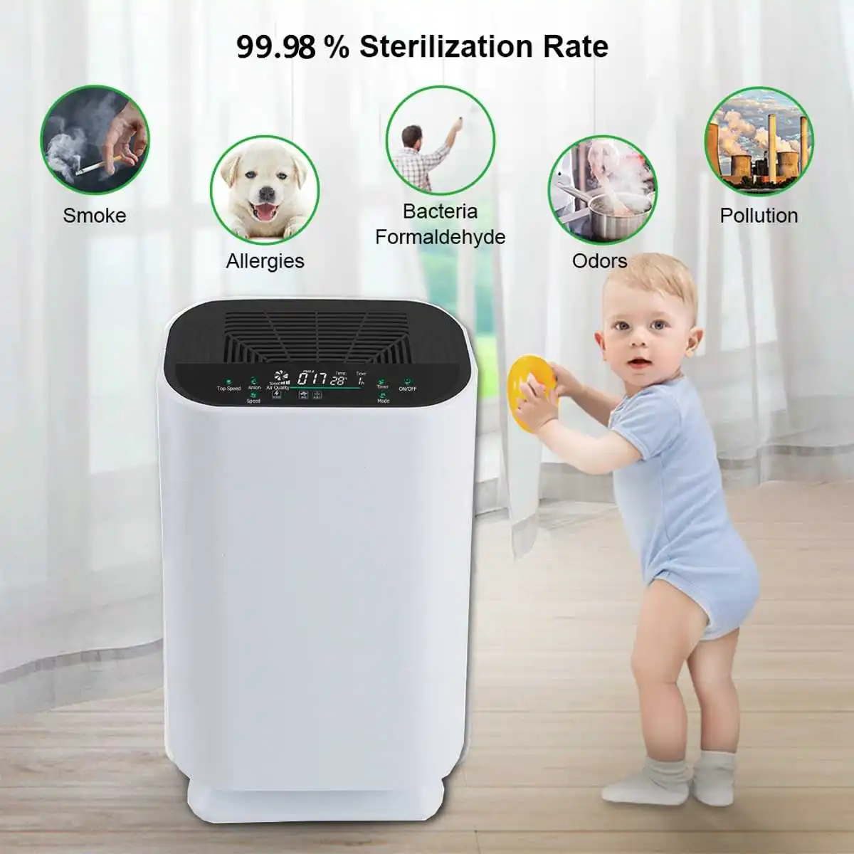 purifier PM2.5 sterilizer in addition to formaldehyde car wash cleaning smart home liver filter intelligent digital display