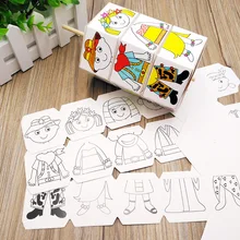 Детская вращающаяся сменная одежда Акварельная ручная работа Сделай Сам цветной рисунок окраска Сменные граффити отправка Акварельная ручка