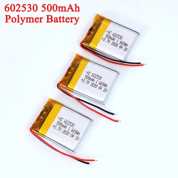 

3.7V 602530 500mAh Lithium Ion Polymer batteries Lithium Battery For MP4 MP5 GPS PSP Smart Watch Driving Recorder